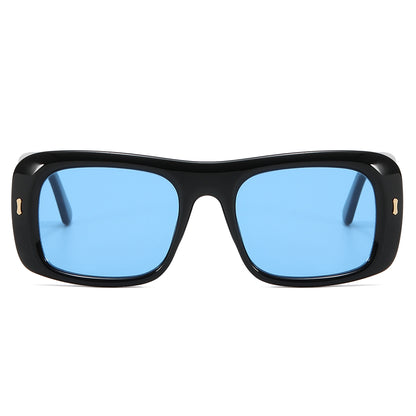 Flat Top Square Black Shades Sunglasses
