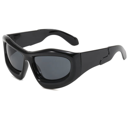 Oversized Rectangle Cat Eye Thick Sporty Y2K Sunglasses