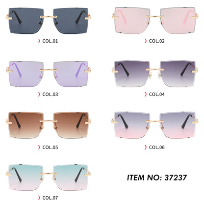 Women Rimless Square Sunglasses
