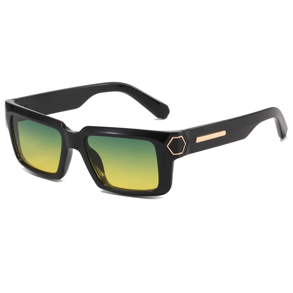 Classic Rectangle Thick Shades Sunglasses