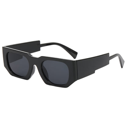 Retro Rectangle Thick Frame Shades Sunglasses