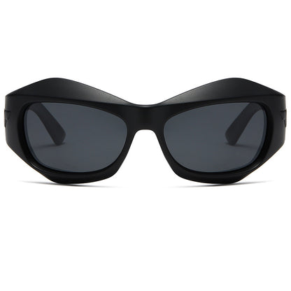 Polarized Oversize Chunky Irregular Wrap Around Fashion Y2K Sunglasses