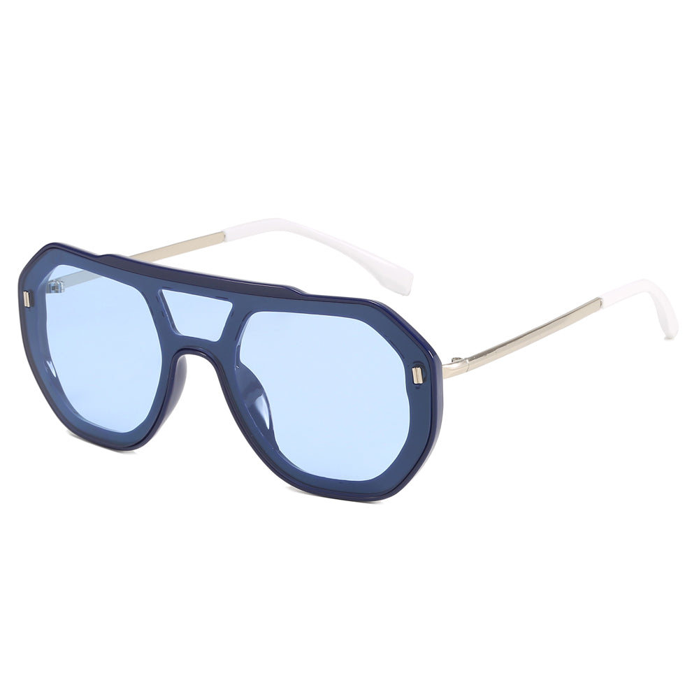 Oversized Big Frame Round One-Piece Outdoor Shades Sunglasses