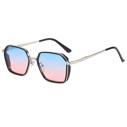 Vintage Square Steam Punk Metal Sunglasses