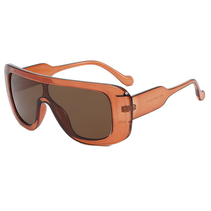 Flat Top One Piece Lens Sunglasses