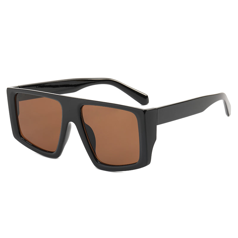 Oversized Flat Top Square Shades Sunglasses