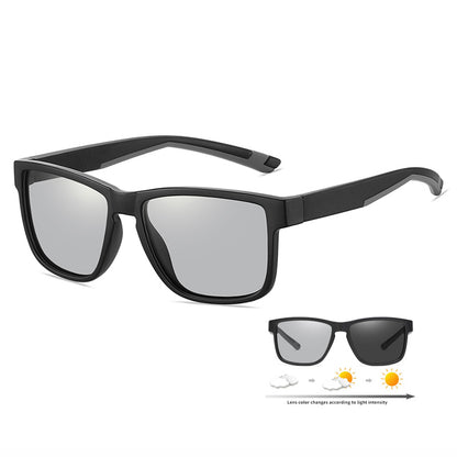 Vintage Square Chic Shield Mirrored Polarized Sporty Sunglasses