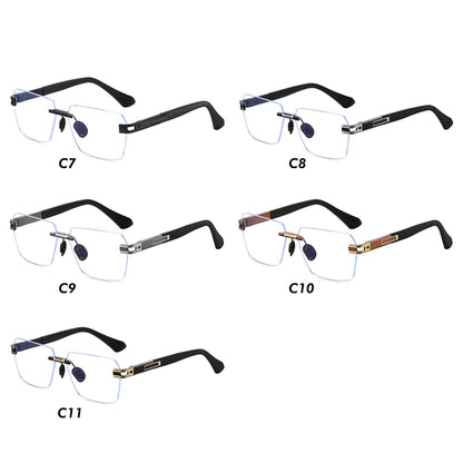 Men's Gradient Rimless Sunglasses