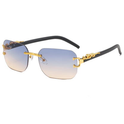 Panther Tinted Rimless Sunglasses