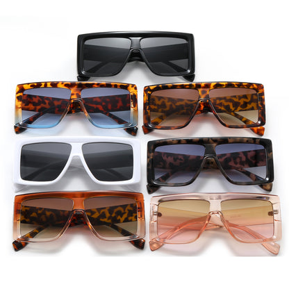 Oversized Flat Top Square Sunglasses