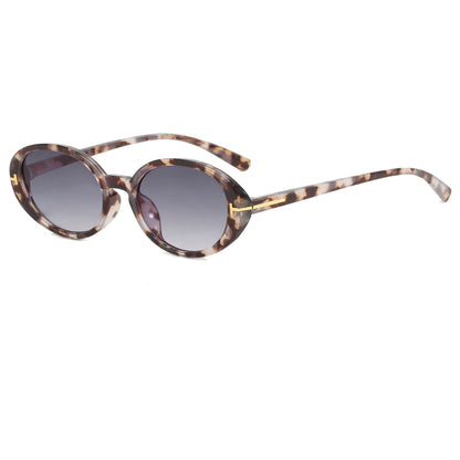 Retro Vintage Cat Eye Small Oval Narrow Sunglasses