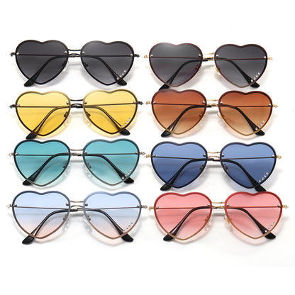 Heart Love Shades Metal Frame Sunglasses
