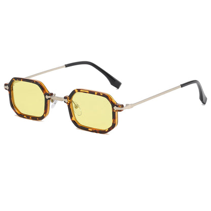Tinted Lenses Fashion Small Geometric Frame Sunglasses