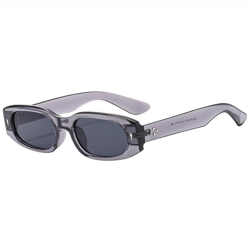 Retro Women Rectangle Tinted Shades Sunglasses