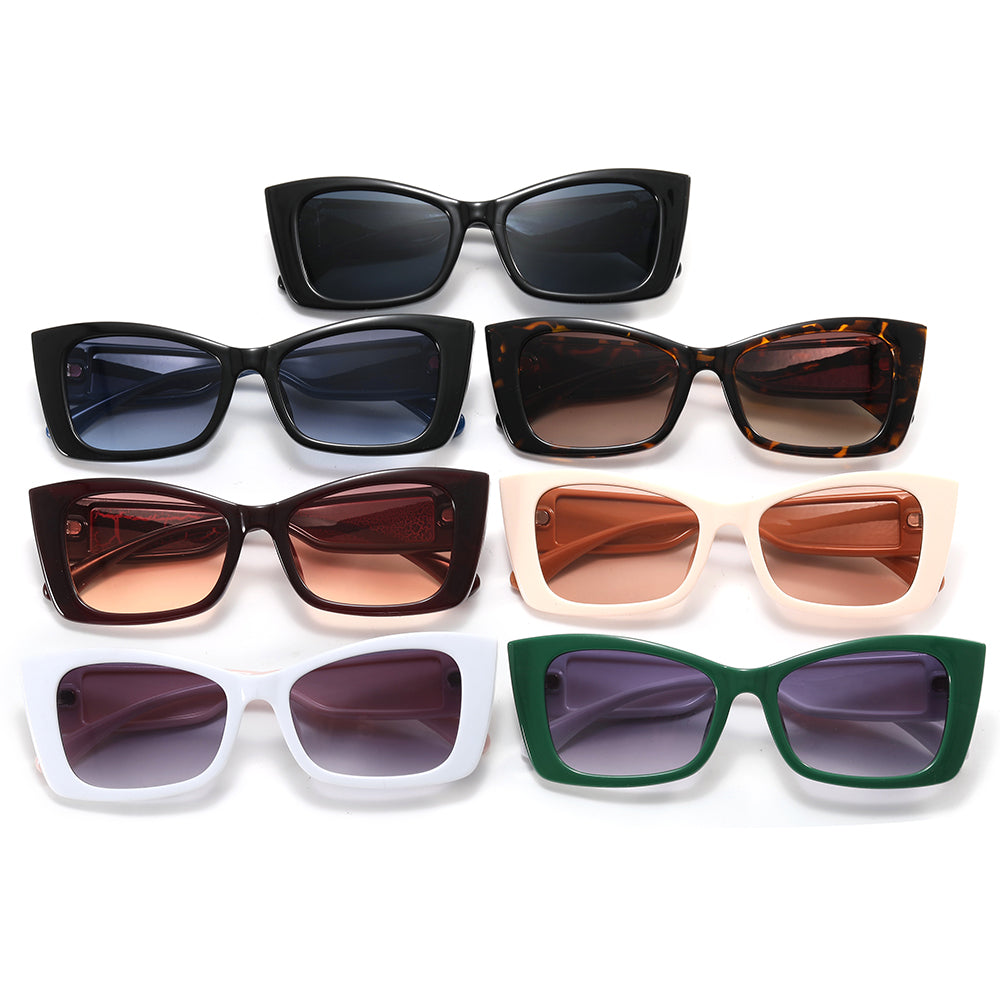 New trendy women rectangle sun glasses