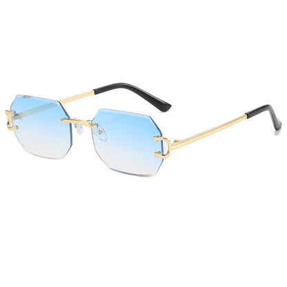 Tint Octagon Rimless Sunglasses