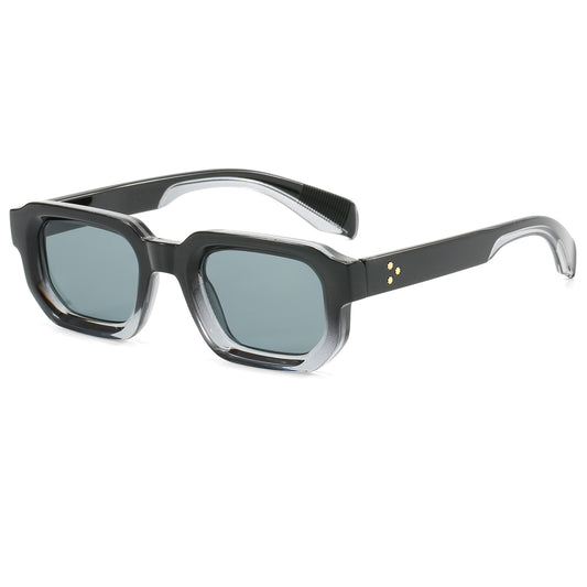 Retro Vintage Rectangle Street Shot Sunglasses