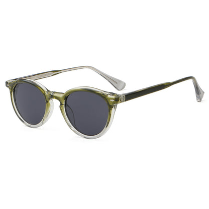 Retro Round Reinforced Wire-Core Temples Sunglasses