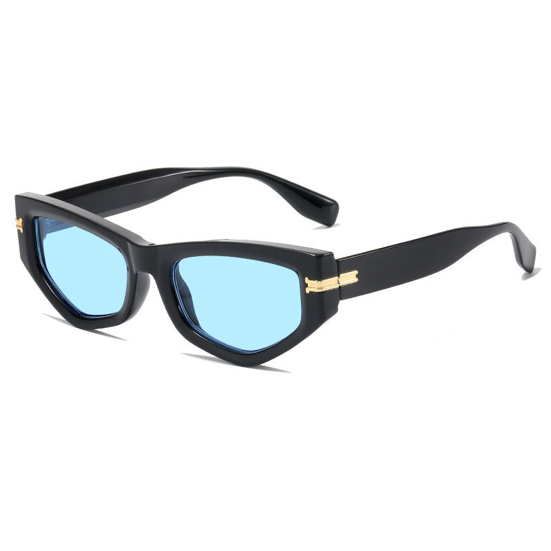 Cat Eye Women Small Polygon Irregular Sunglasses