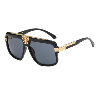 Oversized Luxury Shades Flat Top Square Sunglasses