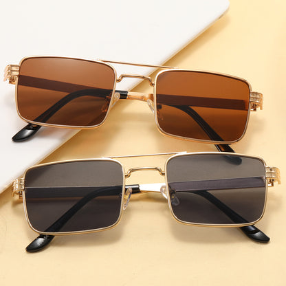 Small Rectangle Metal Frame Sunglasses