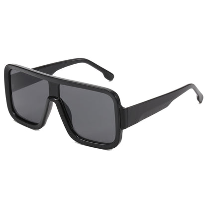 Retro Oversized Flat Top Square Shades Sunglasses