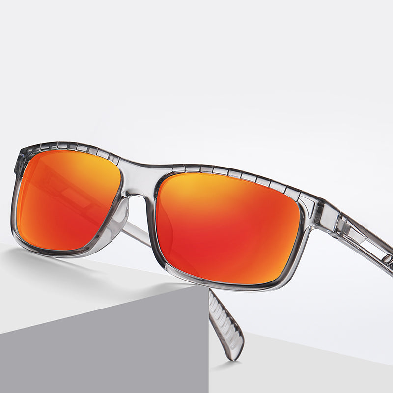 Reflective Polarized Rectangular Premium Sports Sunglasses