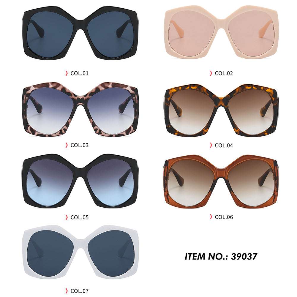 Retro Plastic Polygon Shades Sunglasses