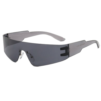 Y2K One Piece Lens Rimless Sunglasses