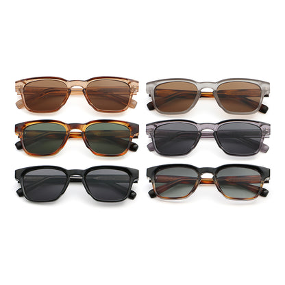 Classic Oversized Thick Square Reinforced Wire-Core Temples Sunglasses