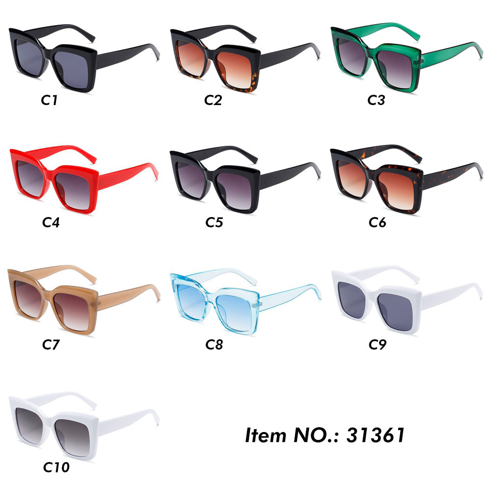 Retro Cat Eye Square Women UV400 Protection Sunglasses