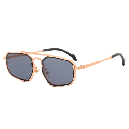Metal Frame UV400 Gradient Shades Sunglasses