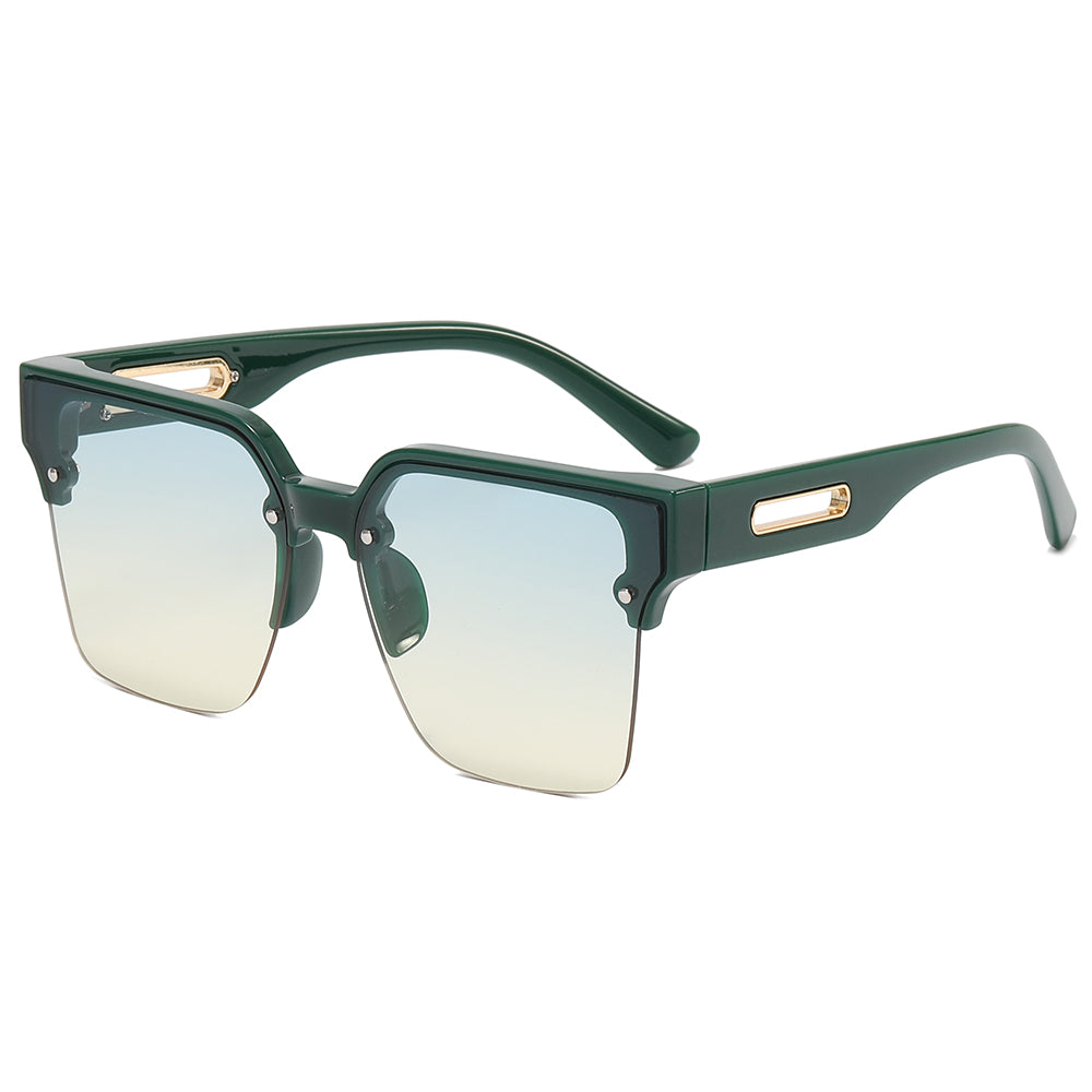 Square Half-rimless Shades Sunglasses