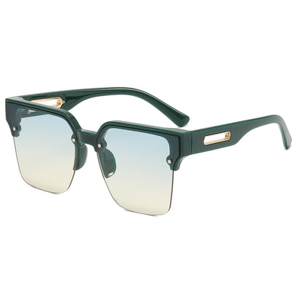 Square Half-rimless Shades Sunglasses
