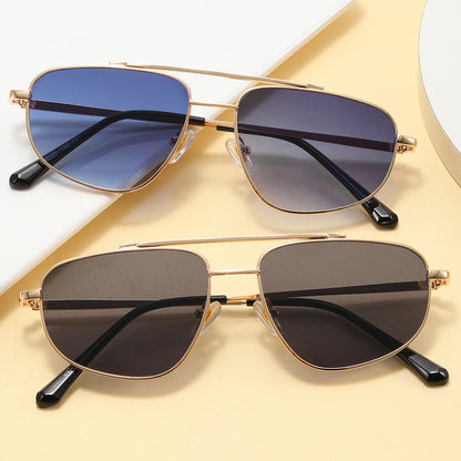 Metal Frame Gradient Shades Sunglasses
