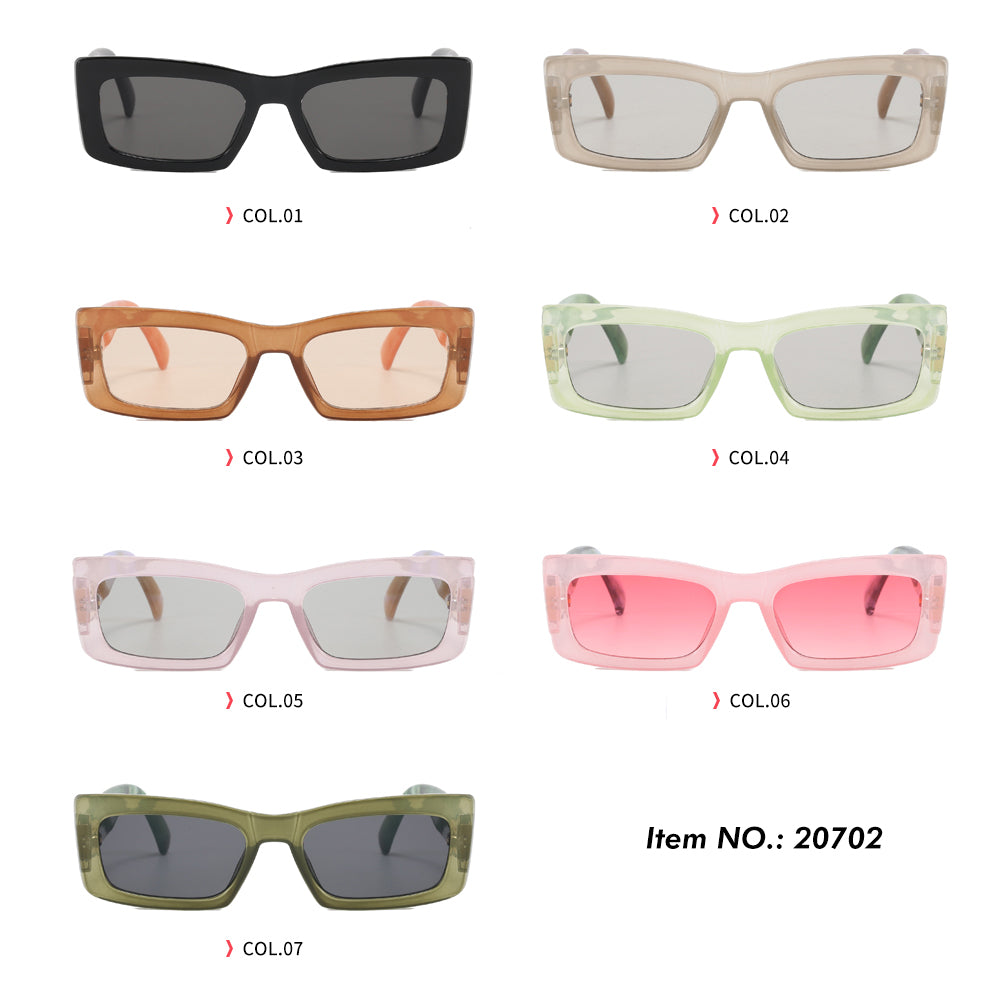 Retro Rectangle Trendy Thick Outdoor Sunglasses