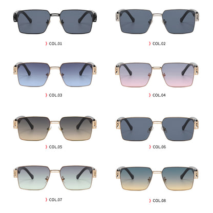 Fashion Metal Frame Gradient Shades Sunglasses