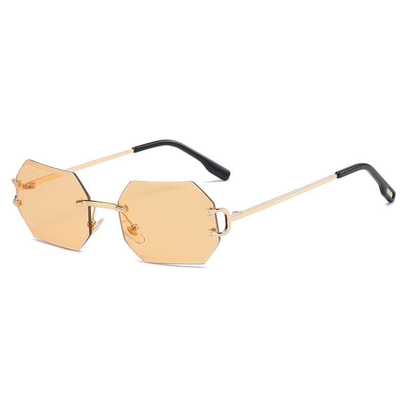 Octagonal Rimless Sunglasses