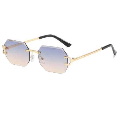 Tint Octagon Rimless Sunglasses