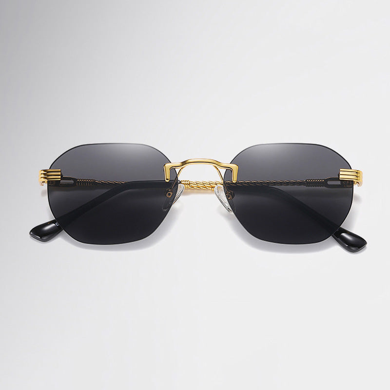 Ultra-Lightweight Metal Frameless Sunglasses with UV Protection