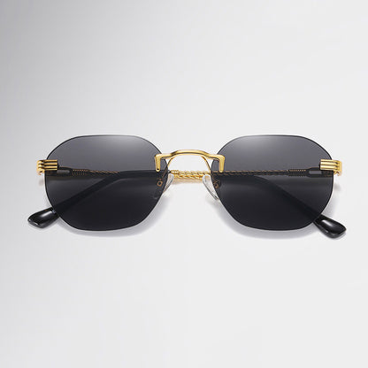 Ultra-Lightweight Metal Frameless Sunglasses with UV Protection