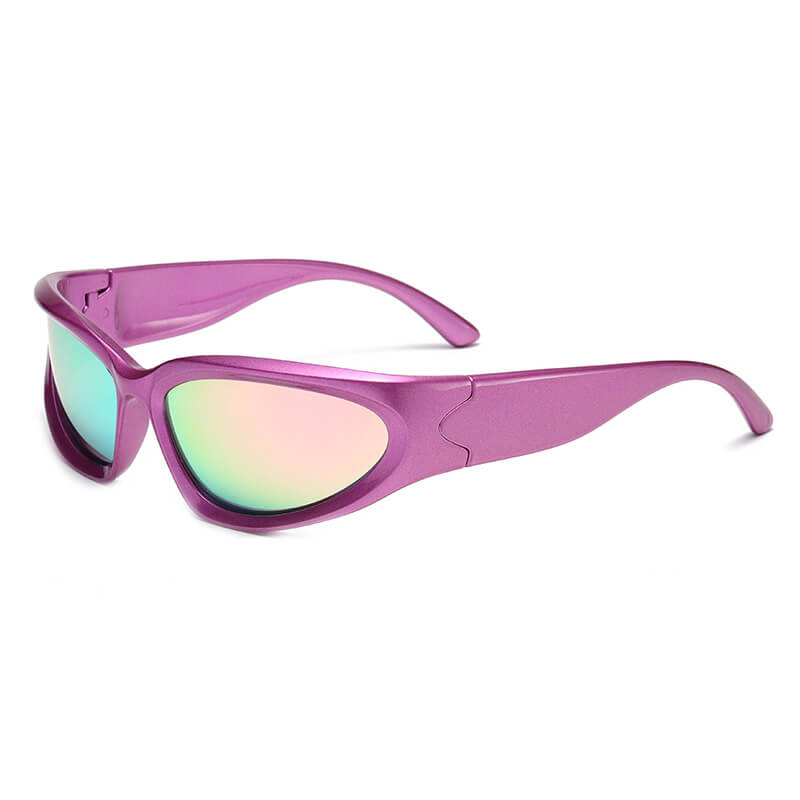 POLARIZED Wrap Around Futuristic Fashion Y2K Sunglasses for Men Women