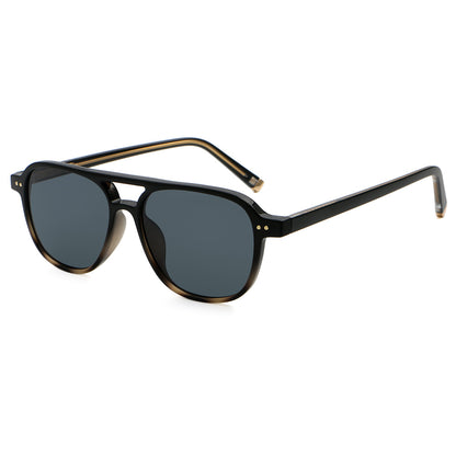 Retro Double Pilot High Quality Square Frame Sunglasses