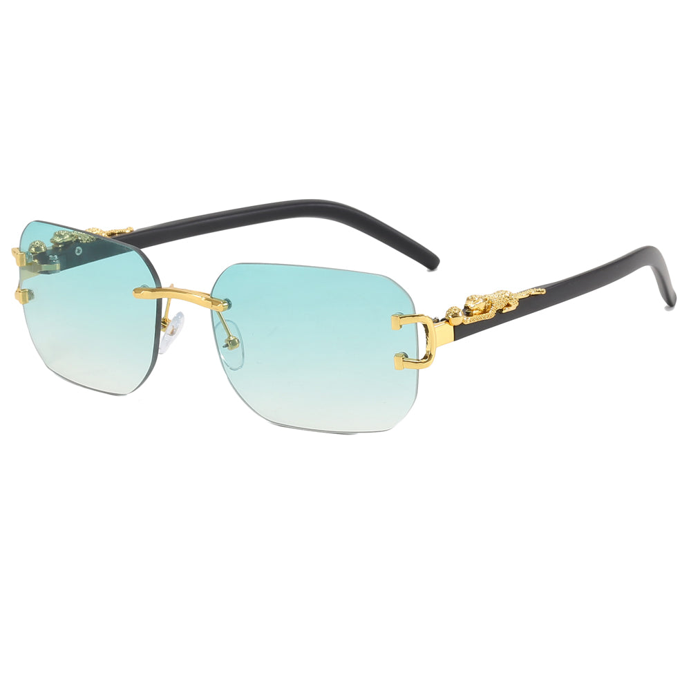 Panther Tinted Rimless Sunglasses
