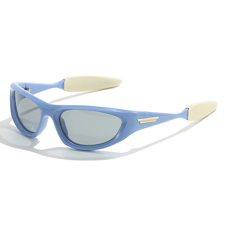 Y2K Wrap Around Sport Oval Cat Eye Sunglasses