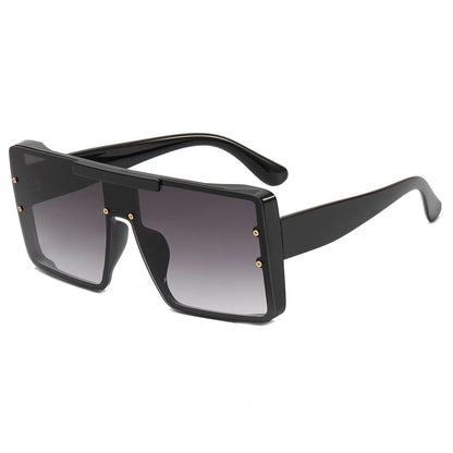 Fashion Oversized Flat Top Shades Sunglasses