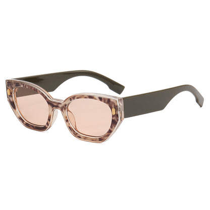 Cat Eye Women Small Polygon Sunglasses