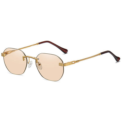 Ultra-Lightweight Metal Frameless Sunglasses with UV Protection
