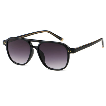 Retro Double Pilot High Quality Square Frame Sunglasses