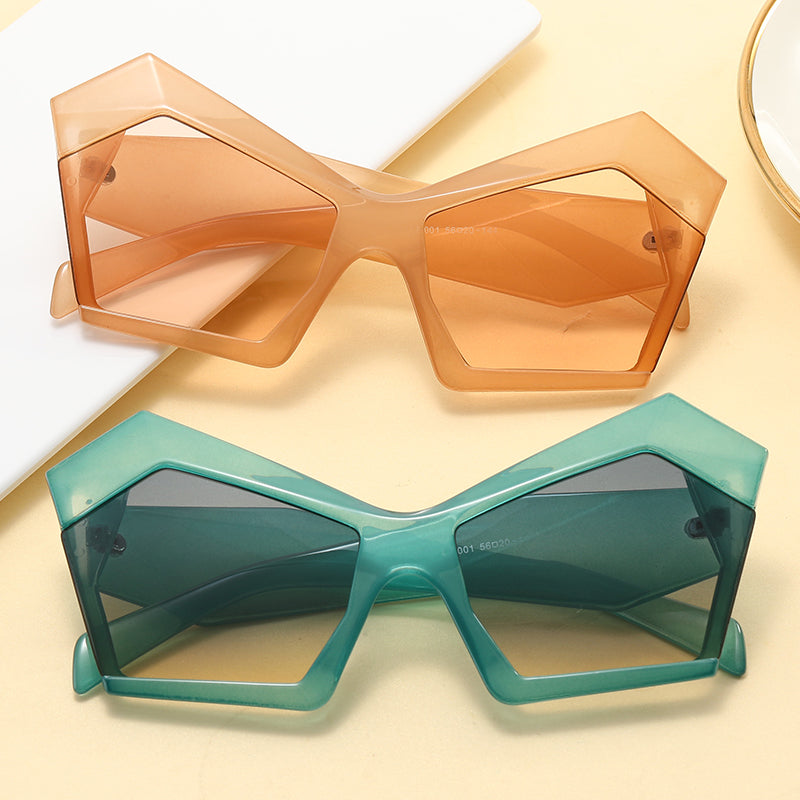 Polygon Oversized Women Shades Sunglasses